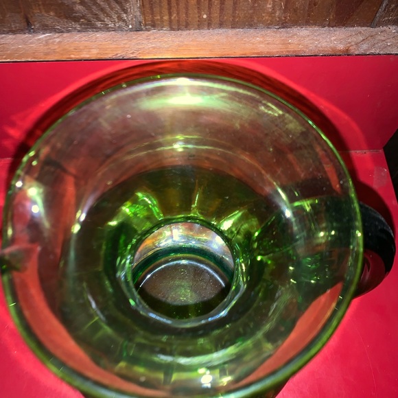 Beautiful Green Glass Pitcher - Picture 2 of 6